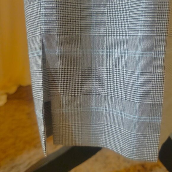 Nice West Back/Baby Blue/White Plaid Ankle Trousers - Size 8 - Picture 5 of 11